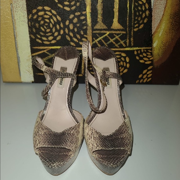 Miu miu snakeskin sandals - Picture 2 of 6